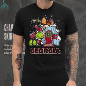 Georgia Bulldogs Grinch and Snoopy Nuts Welcome Christmas T Shirt