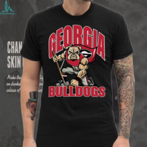 Georgia Bulldogs Mascot Planting Flag College Football Tee