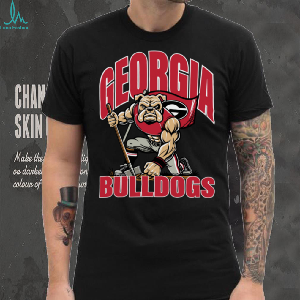 Georgia Bulldogs Mascot Planting Flag College Football Tee Georgia Bulldogs Mascot Planting Flag College Football Tee