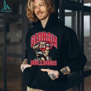 Georgia Bulldogs Mascot Planting Flag College Football Tee