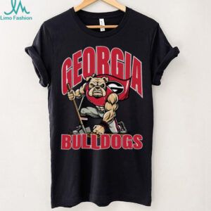 Georgia Bulldogs Mascot Planting Flag College Football Tee