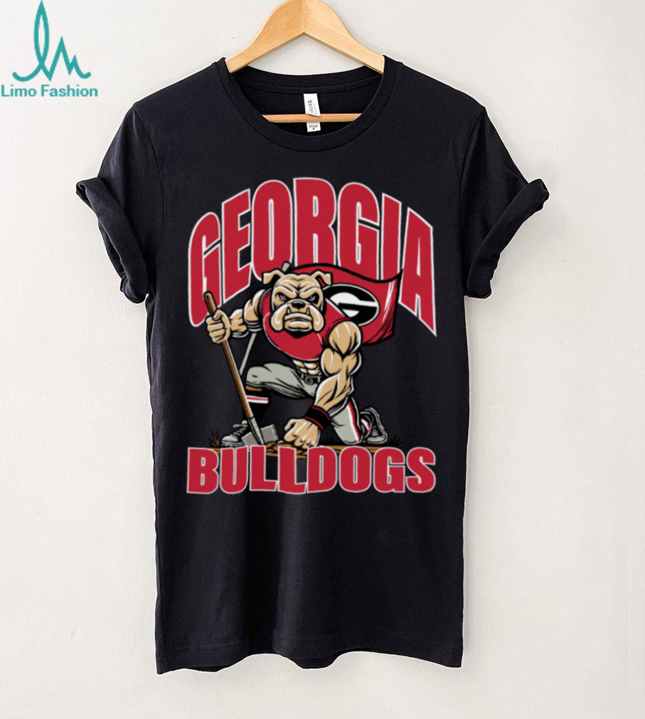 Georgia Bulldogs Mascot Planting Flag College Football Tee Georgia Bulldogs Mascot Planting Flag College Football Tee