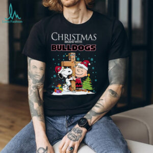 Georgia Bulldogs Snoopy Christmas Shirt Charlie Brown Holiday Football Tee