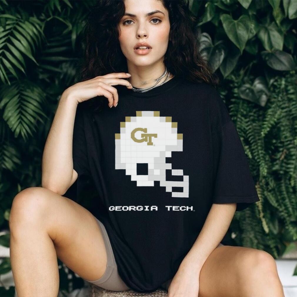 Georgia Tech Yellow Jackets 8 Bit Techmo Bowl Helmet TShirt Georgia Tech Yellow Jackets 8 Bit Techmo Bowl Helmet TShirt
