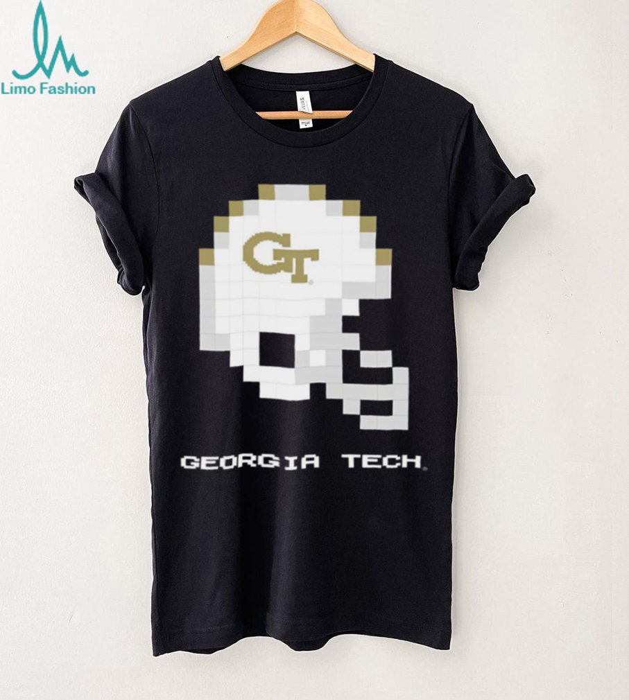 Georgia Tech Yellow Jackets 8 Bit Techmo Bowl Helmet TShirt Georgia Tech Yellow Jackets 8 Bit Techmo Bowl Helmet TShirt