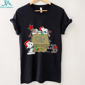 Georgia Tech Yellow Jackets Football Snoopy Christmas Holiday 2025 T Shirt