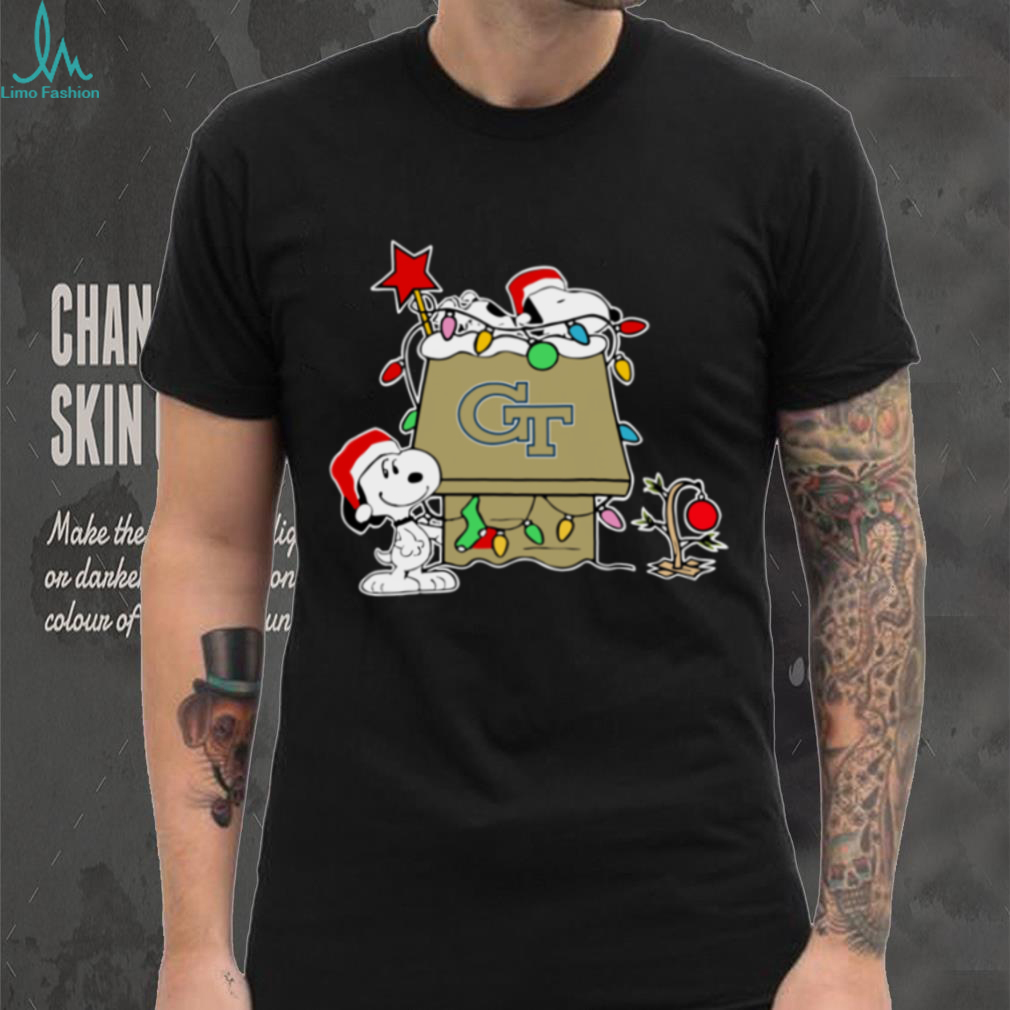 Georgia Tech Yellow Jackets Football Snoopy Christmas Holiday 2025 T Shirt Georgia Tech Yellow Jackets Football Snoopy Christmas Holiday 2025 T Shirt