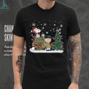 Georgia Tech Yellow Jackets Snoopy Charlie Brown Christmas Holiday T Shirt