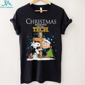 Georgia Tech Yellow Jackets Snoopy Christmas Shirt Charlie Brown Holiday Football Tee