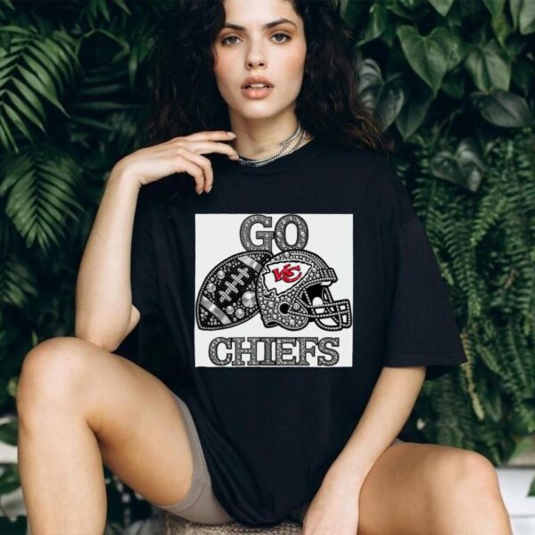 Go Chiefs Bling Football Fan T Shirt
