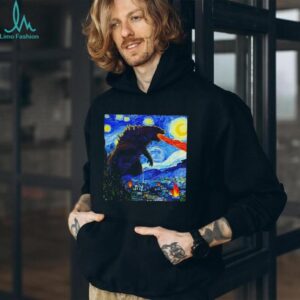 Godzilla Starry Night Van Gogh shirt