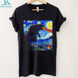 Godzilla Starry Night Van Gogh shirt
