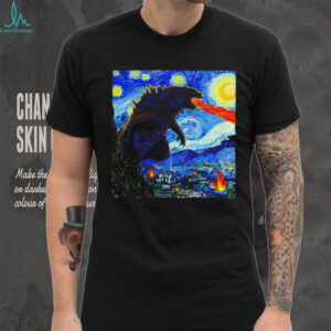 Godzilla Starry Night Van Gogh shirt
