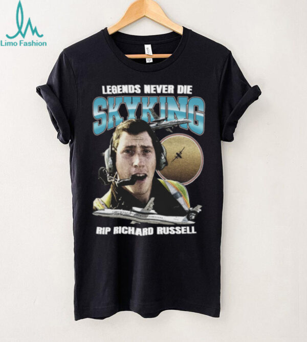 GoodShirts Legends Never Die SkyKing Memorial Graphic shirt