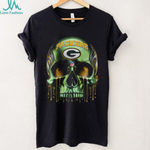Green Bay Packers Skull Drip Tee
