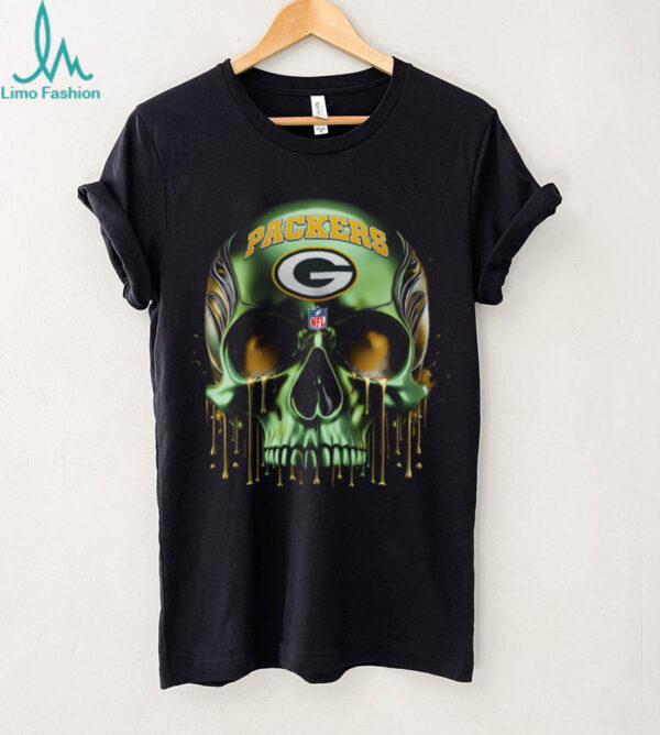 Green Bay Packers Skull Drip Tee