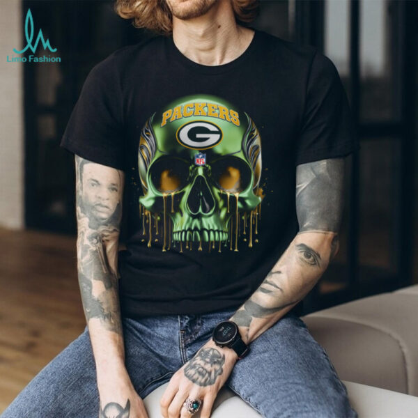 Green Bay Packers Skull Drip Tee