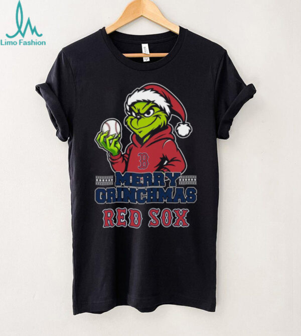 Grinch Boston Red Sox Baseball Merry Christmas Shirt