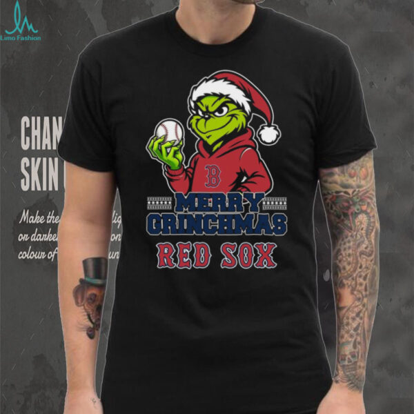 Grinch Boston Red Sox Baseball Merry Christmas Shirt