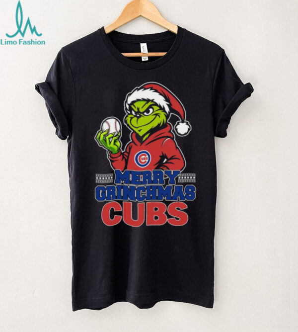 Grinch Chicago Cubs Baseball Merry Christmas Shirt