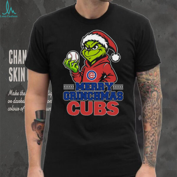 Grinch Chicago Cubs Baseball Merry Christmas Shirt
