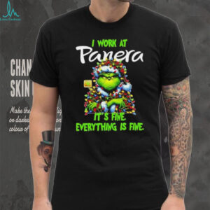 Grinch Christmas Tree x Panera Bread I work at it’s fine everything is fine shirt