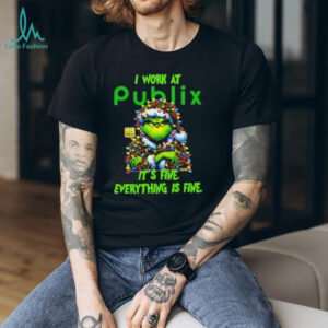 Grinch Christmas Tree x Publix I work at it’s fine everything is fine shirt