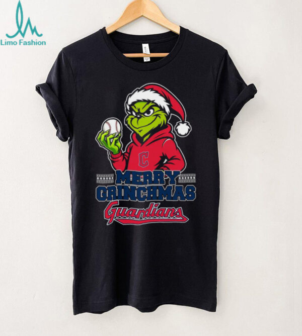 Grinch Cleveland Guardians Baseball Merry Christmas Shirt