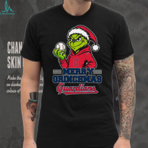Grinch Cleveland Guardians Baseball Merry Christmas Shirt