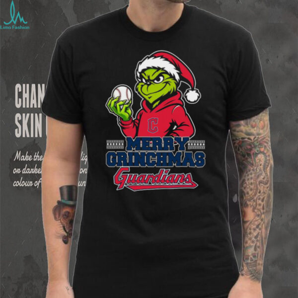 Grinch Cleveland Guardians Baseball Merry Christmas Shirt