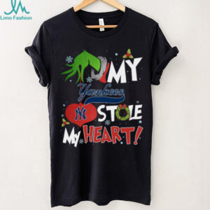 Grinch Hand My New York Yankees Stole My Heart Christmas Shirt