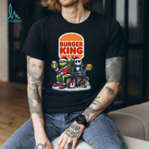 Grinch Jack Skellington Burger King Christmas T Shirt