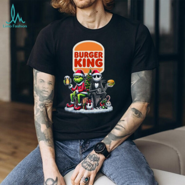 Grinch Jack Skellington Burger King Christmas T Shirt