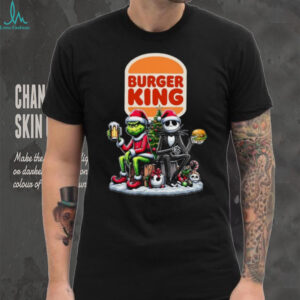 Grinch Jack Skellington Burger King Christmas T Shirt