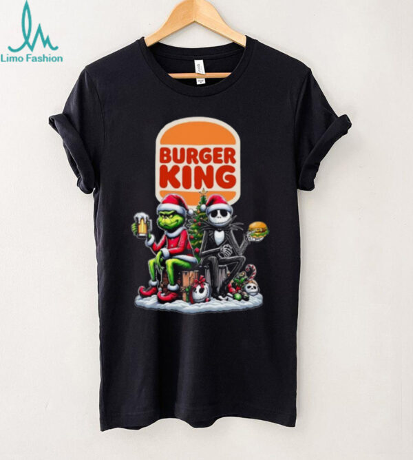 Grinch Jack Skellington Burger King Christmas T Shirt