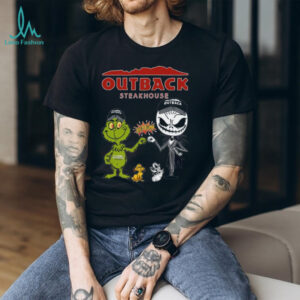 Grinch Jack Skellington Fist Bump Outback Steakhouse T Shirt
