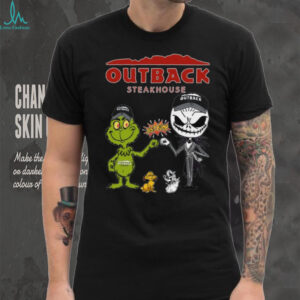 Grinch Jack Skellington Fist Bump Outback Steakhouse T Shirt