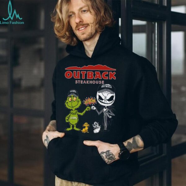 Grinch Jack Skellington Fist Bump Outback Steakhouse T Shirt