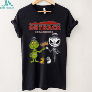 Grinch Jack Skellington Fist Bump Outback Steakhouse T Shirt