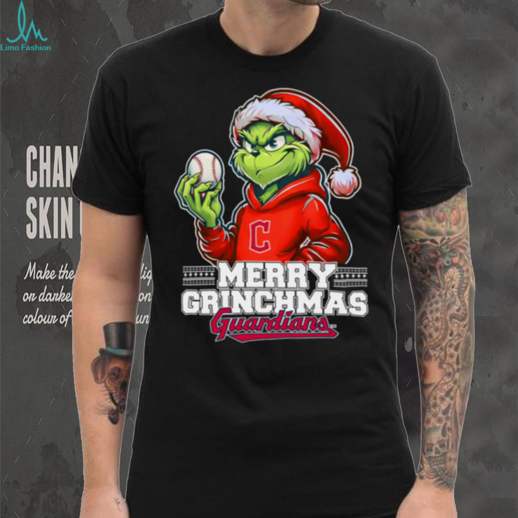 Grinch Merry Christmas Cleveland Guardians Baseball T Shirt Grinch Merry Christmas Cleveland Guardians Baseball T Shirt