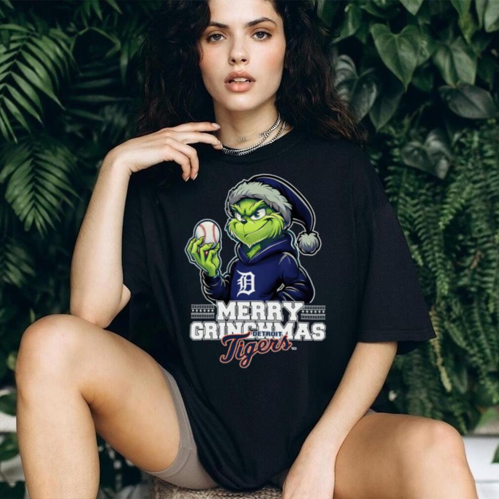Grinch Merry Christmas Detroit Tigers Baseball T Shirt Grinch Merry Christmas Detroit Tigers Baseball T Shirt