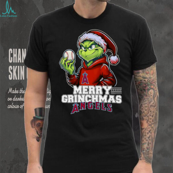 Grinch Merry Christmas Los Angeles Angels Baseball T Shirt