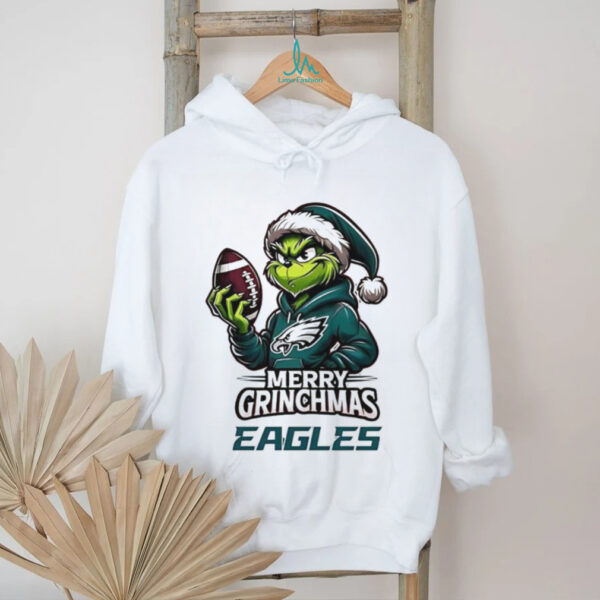 Grinch Merry Grinchmas Philadelphia Eagles football team logo shirt
