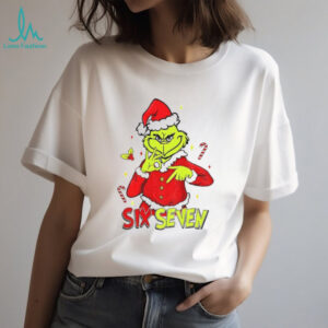 Grinch Santa 6 7 Six Seven Meme Christmas Mean Guy shirt