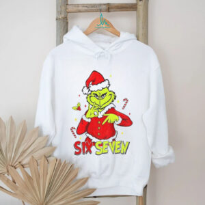 Grinch Santa 6 7 Six Seven Meme Christmas Mean Guy shirt
