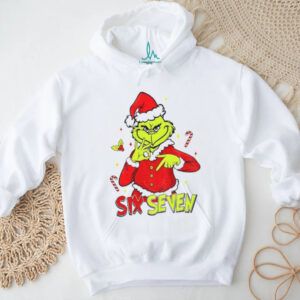 Grinch Santa 6 7 Six Seven Meme Christmas Mean Guy shirt
