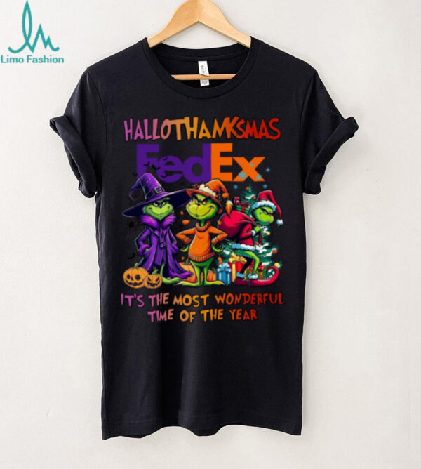 Grinch X Fedex It’s The Most Wonderful Time Of The Year Happy Hallothanksmas T Shirt