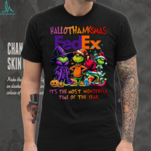 Grinch X Fedex It’s The Most Wonderful Time Of The Year Happy Hallothanksmas T Shirt
