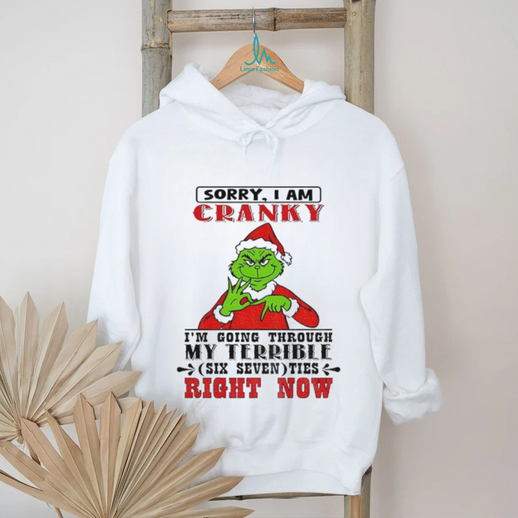 Grinch sorry I am cranky I’m going through my terrible six seven ties right now Christmas shirt Grinch sorry I am cranky I’m going through my terrible six seven ties right now Christmas shirt