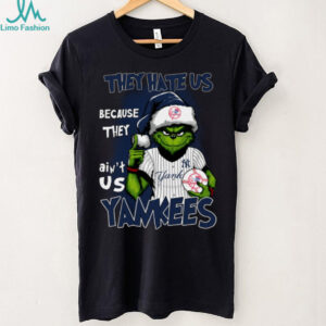 Grinch x They Hate Us Because They Ain't Us New York Yankees Baseball T Shirt